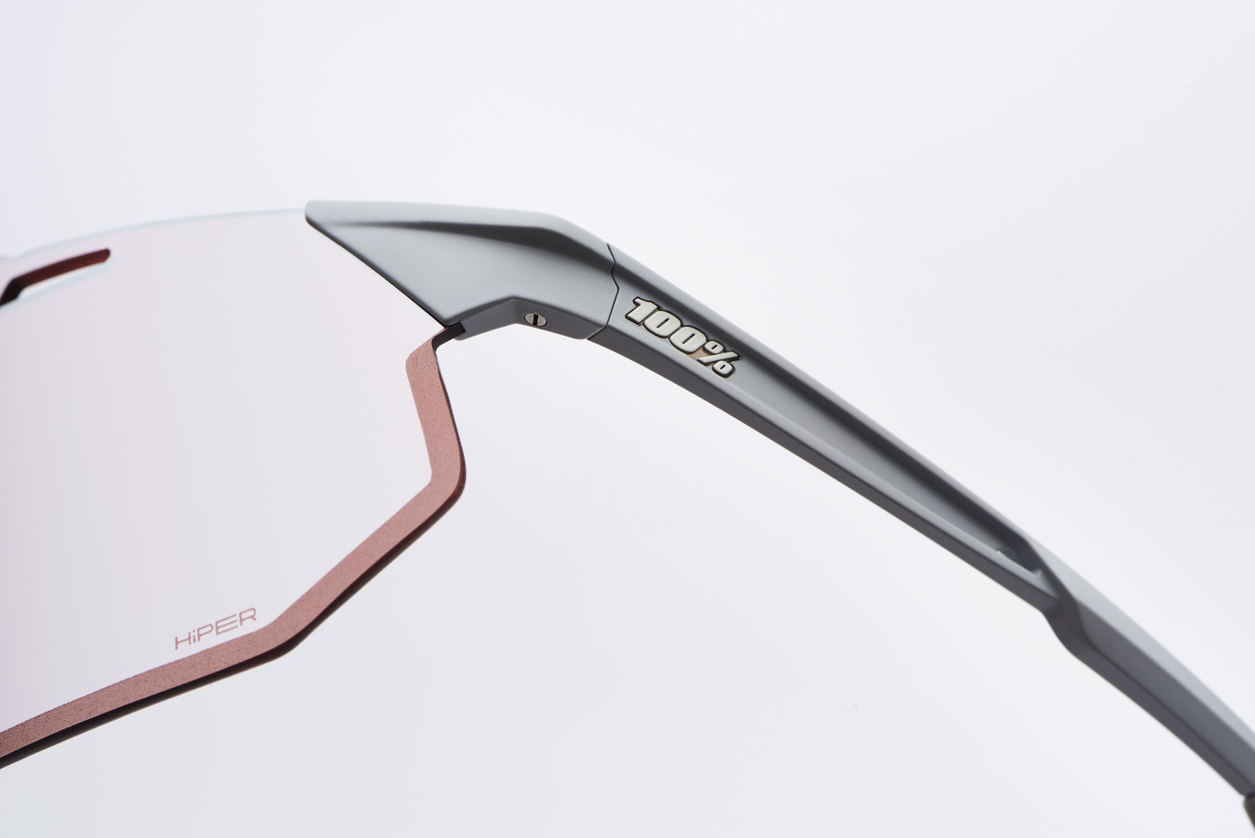 HYPERCRAFT SQ - Matte Stone Grey - HiPER Crimson Silver Mirror Lens